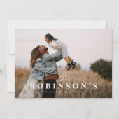 エレガントシンプル名写真クリスマスカード シーズンカード (正面)