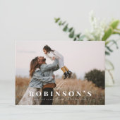 エレガントシンプル名写真クリスマスカード シーズンカード (スタンド正面)