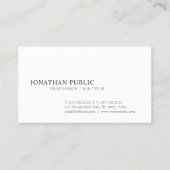 エレガントシンプル図デザイントレンディープレーン 名刺 (正面)