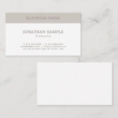 エレガントシンプル図デザイン無モダントレンディー 名刺 (正面/裏面)