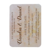 エレガントシンプル塵フローラ結婚s マグネット (縦)