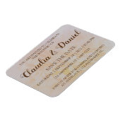 エレガントシンプル塵フローラ結婚s マグネット (左側)