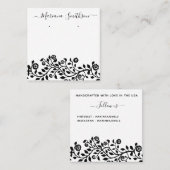 エレガントシンプル大イヤリング表示カード スクエア名刺 (正面/裏面)