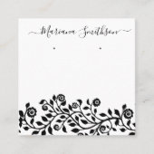 エレガントシンプル大イヤリング表示カード スクエア名刺 (正面)