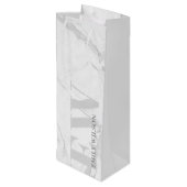 エレガントシンプル大理石グレーネームモノグラム ワインギフトバッグ (裏面アングル)