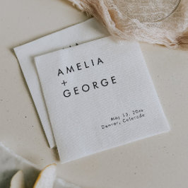 エレガントシンプル婚披露宴 スタンダードカクテルナプキン