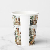 エレガントシンプル家族フォトコラージュ&モノグラム 紙コップ (右)