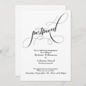 エレガントシンプル延期結婚発表 招待状 (正面/裏面)