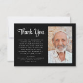 エレガントシンプル悔やみや弔慰写真葬儀 サンキューカード (正面)