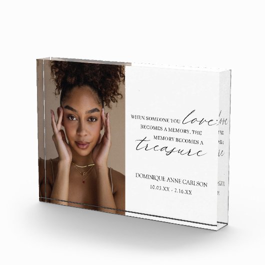 エレガントシンプル悔やみや弔慰死没記念碑 フォトブロック (右)