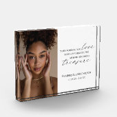 エレガントシンプル悔やみや弔慰死没記念碑 フォトブロック (左)