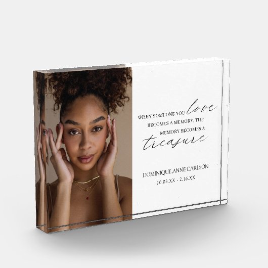 エレガントシンプル悔やみや弔慰死没記念碑 フォトブロック (左)