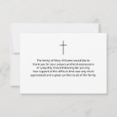 エレガントシンプル悔やみや弔慰 サンキューカード (裏面)