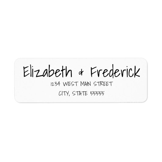 エレガントシンプル戻りラベル ラベル (正面)