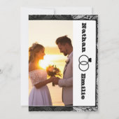 エレガントシンプル招待を保存 セーブザデート (裏面)