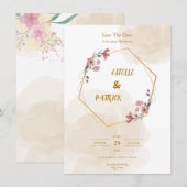 エレガントシンプル招待 (正面/裏面)