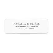 エレガントシンプル文字白黒差出人住所 ラベル (正面)