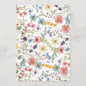 エレガントシンプル春ワイルドフラワー結婚ズ メニュー (裏面)