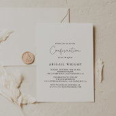 エレガントシンプル書の確認 招待状