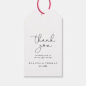 エレガントシンプル書結婚の感謝 ギフトタグ (正面)