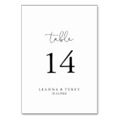 エレガントシンプル書結婚の表番号 テーブルナンバー (裏面)