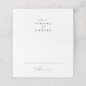 エレガントシンプル書結婚座席表 プレイスカード (外部開封)