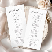 エレガントシンプル書道モダン結婚式 プログラム