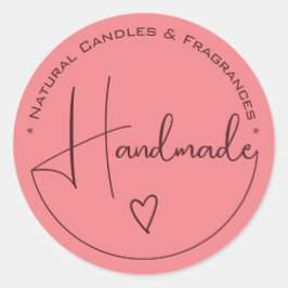 エレガントシンプル書道手作ハートラベル ラウンドシール