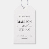 エレガントシンプル書道結婚の ギフトタグ (正面)
