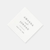 エレガントシンプル書道結婚の スタンダードカクテルナプキン (角)