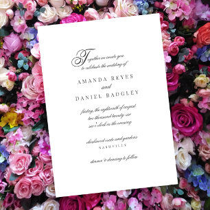 エレガントシンプル書道結婚の 招待状