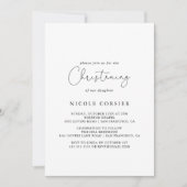 エレガントシンプル書道《キリスト教》洗礼式や命名式 招待状 (正面)