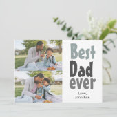 エレガントシンプル最高のパパEver Faters Day写真 シーズンカード (スタンド正面)