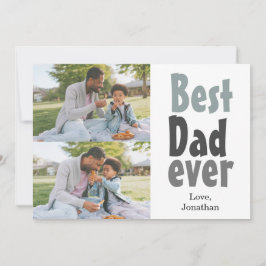 エレガントシンプル最高のパパEver Faters Day写真 シーズンカード