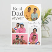 エレガントシンプル最高のパパEver Faters Day写真 シーズンカード (スタンド正面)