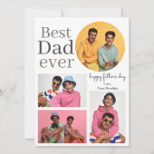 エレガントシンプル最高のパパEver Faters Day写真 シーズンカード (正面)
