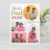 エレガントシンプル最高のパパEver Faters Day写真 シーズンカード (スタンド正面)
