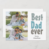 エレガントシンプル最高のパパEver Faters Day写真 シーズンカード (正面/裏面)