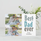 エレガントシンプル最高のパパEver Faters Day写真 シーズンカード (スタンド正面)