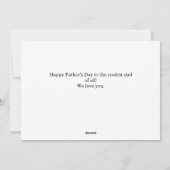 エレガントシンプル最高のパパEver Faters Day写真 シーズンカード (裏面)