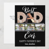 エレガントシンプル最高のパパEver Faters Day写真 シーズンカード (正面/裏面)