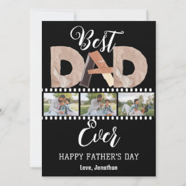 エレガントシンプル最高のパパEver Faters Day写真 シーズンカード