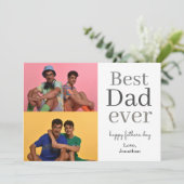 エレガントシンプル最高のパパEver Faters Day写真 シーズンカード (スタンド正面)