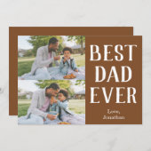 エレガントシンプル最高のパパEver Faters Day写真 シーズンカード (正面/裏面)