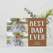 エレガントシンプル最高のパパEver Faters Day写真 シーズンカード (スタンド正面)