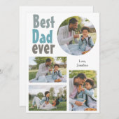 エレガントシンプル最高のパパEver Faters Day写真 シーズンカード (正面/裏面)