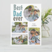 エレガントシンプル最高のパパEver Faters Day写真 シーズンカード (スタンド正面)