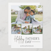 エレガントシンプル最高のパパEver Faters Day写真 シーズンカード (正面/裏面)