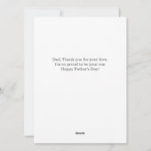 エレガントシンプル最高のパパEver Faters Day写真 シーズンカード (裏面)