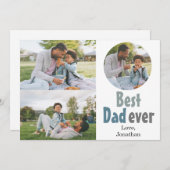 エレガントシンプル最高のパパEver Faters Day写真 シーズンカード (正面/裏面)